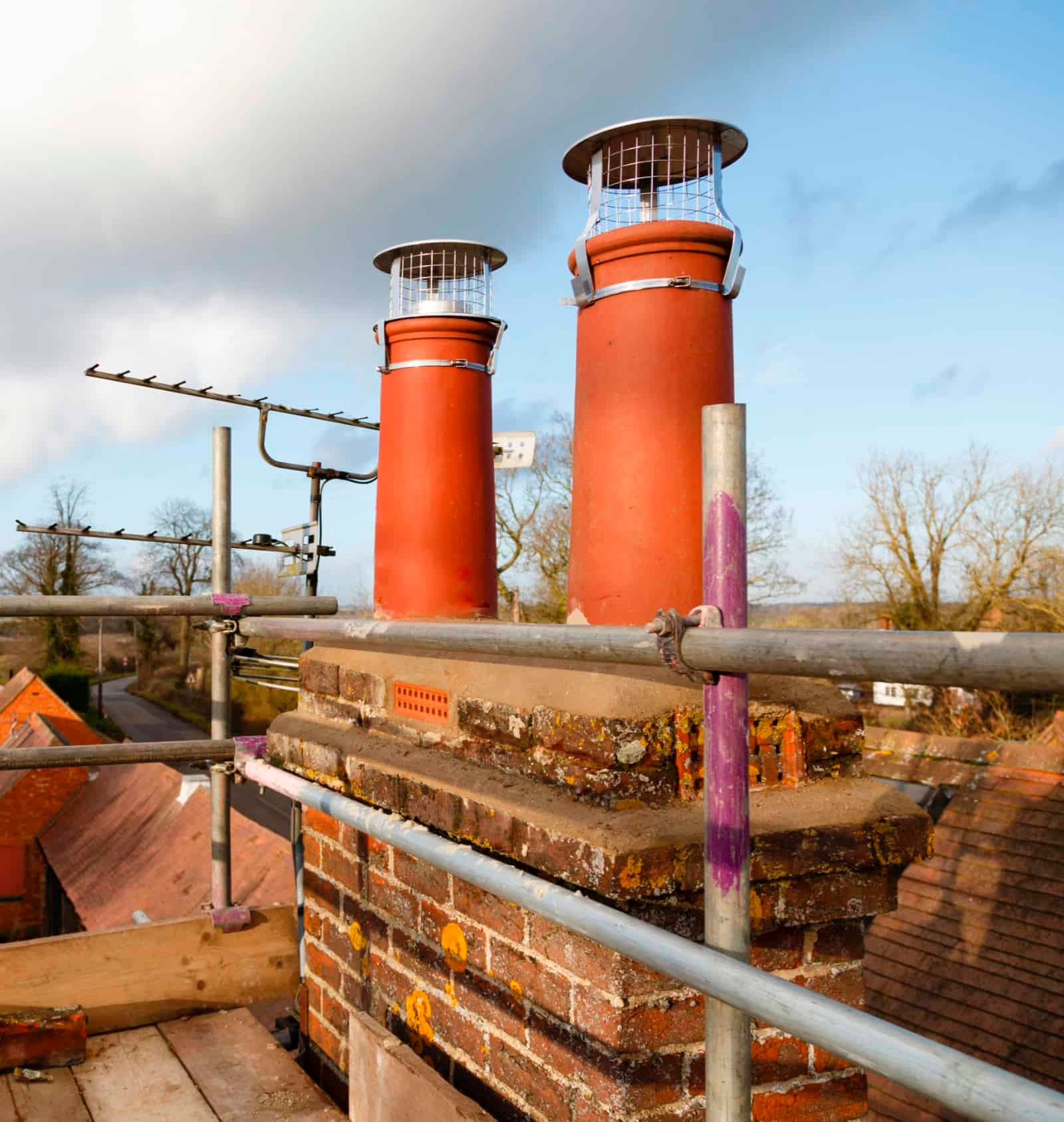 Chimney repointing and repair work in Cambridgeshire by Eagle Roofing